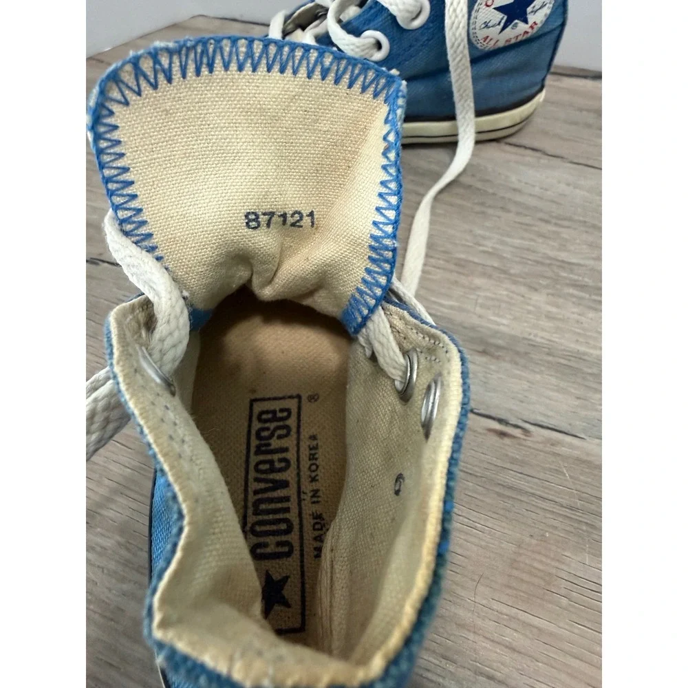 Converse Chuck Taylor Size 6 All Star High Top Blue Canvas Kids Sneakers 87121